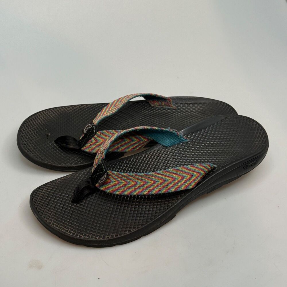 Chaco Flip Flop Sandals Womens 10 Rainbow Vibram Sole Outdoor GUC - Picture 4 of 15